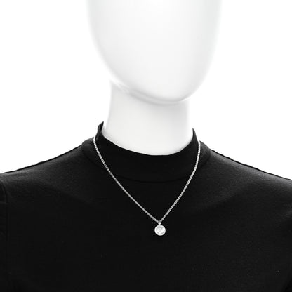 Chopard 18K White Gold 3 Diamond Happy Diamond Icons Round Pendant Necklace 2 of 5