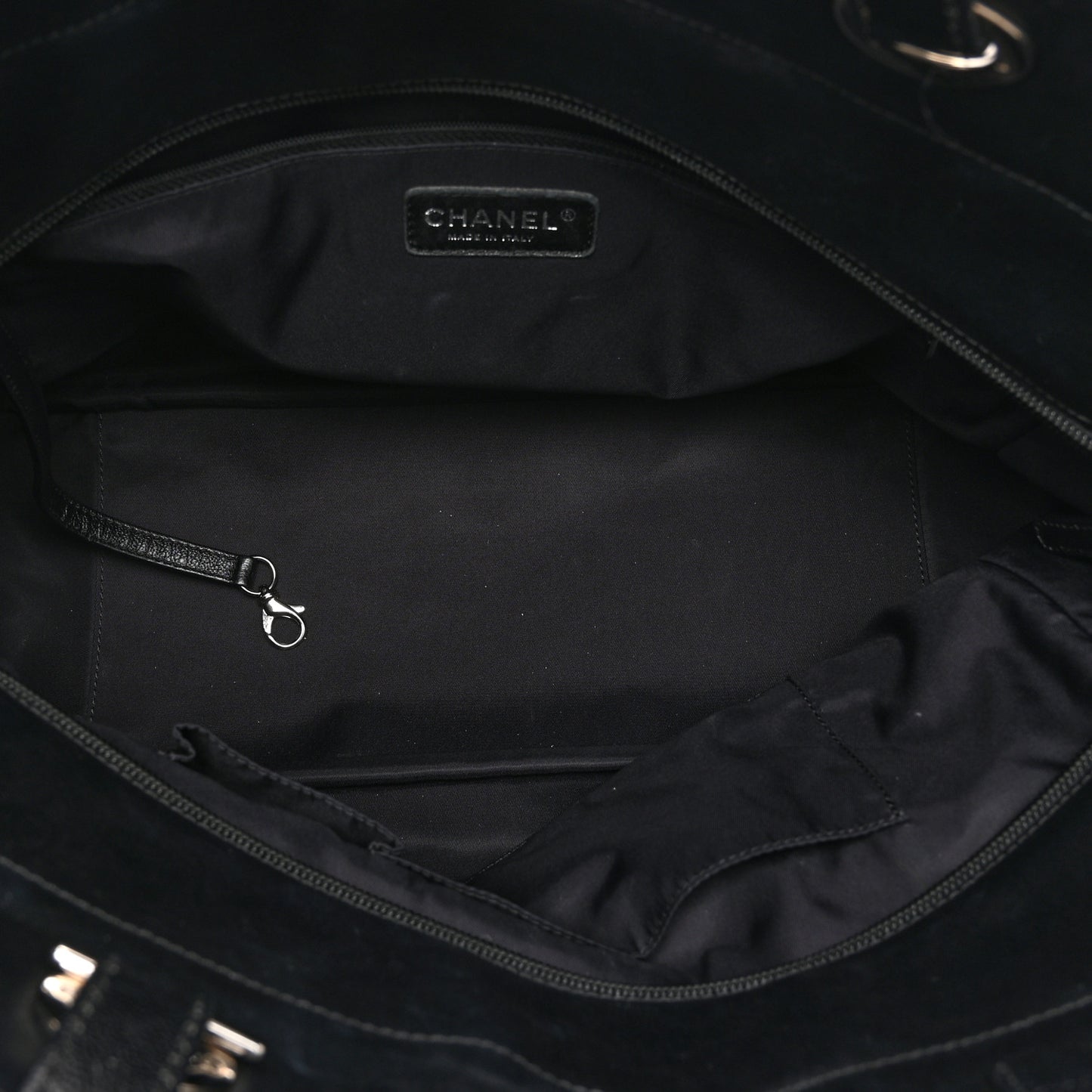Coated Canvas Quilted Large Paris Biarritz Tote Black
