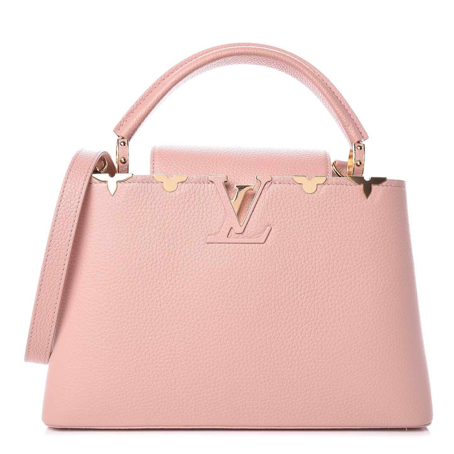 Taurillon Embellished Capucines PM Magnolia