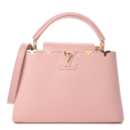 Louis Vuitton Taurillon Embellished Capucines PM Magnolia 1 of 10