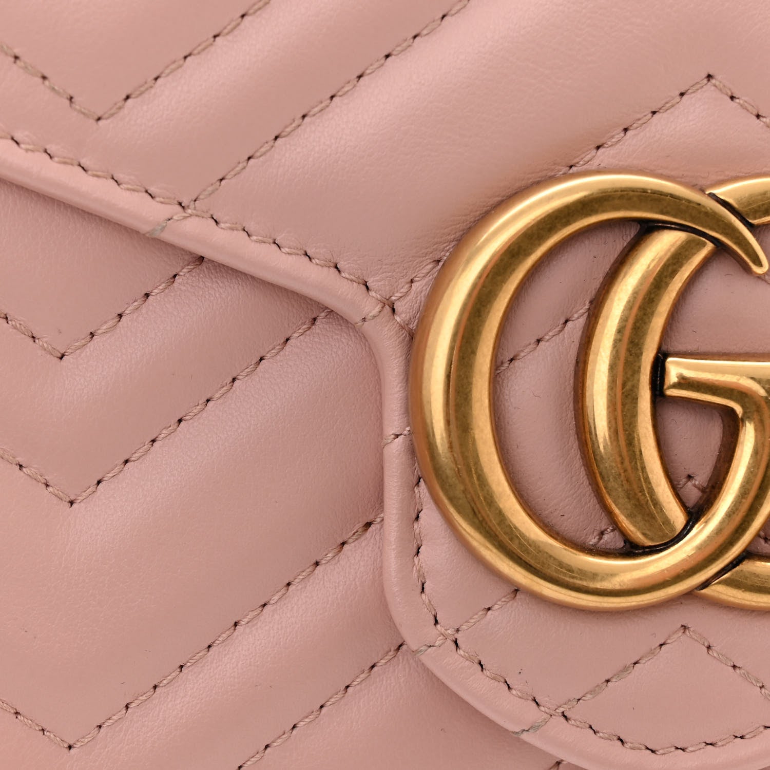 Gucci Calfskin Matelasse GG Marmont Chain Wallet Perfect Pink 12 of 13