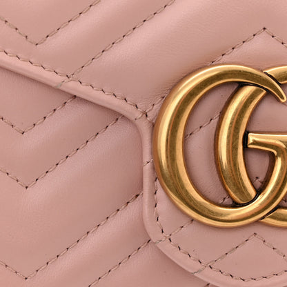 Gucci Calfskin Matelasse GG Marmont Chain Wallet Perfect Pink 12 of 13