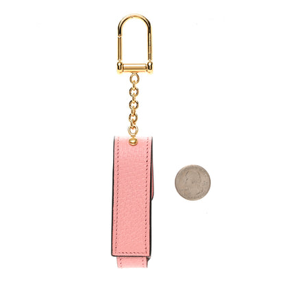 Gucci Textured Calfskin Enamel Single Porte Rouges Keychain Wild Rose 2 of 3