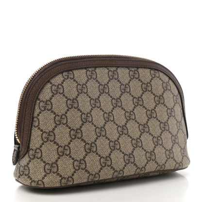 Gucci GG Supreme Monogram Textured Calfskin Web Large Ophidia Cosmetic Case Beige Ebony New Acero 3 of 7