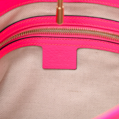 Gucci Canvas Flora Medium Jackie Hobo Fuchsia 6 of 10
