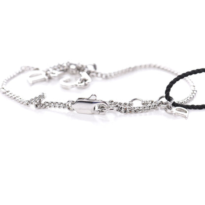 Christian Dior Crystal Bow CD Logo Bracelet Silver 4 of 4