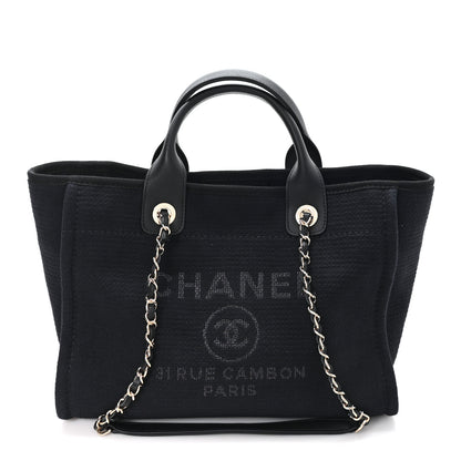 Chanel Mixed Fibers Small Deauville Tote Black 1 of 11