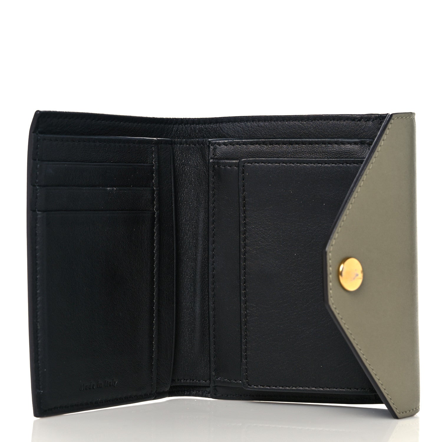 Celine Smooth Calfskin Pocket Card Holder Army Green 5 of 13