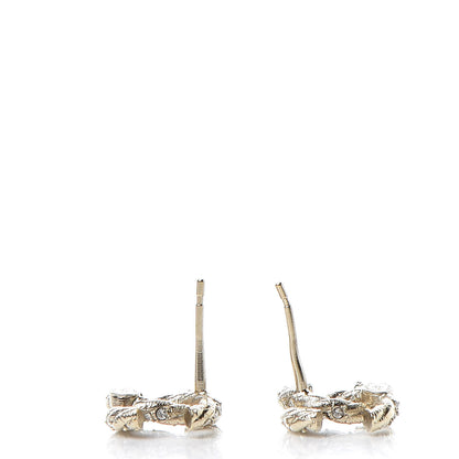 Chanel Crystal CC Earrings Gold 5 of 5