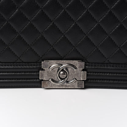 Chanel Lambskin Quilted New Medium Boy Flap Black 11 of 11