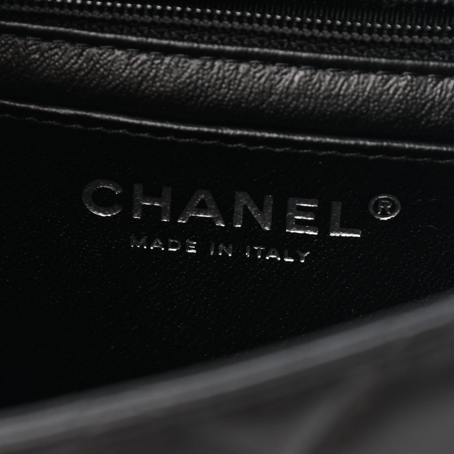 Lambskin Quilted Mini Square Flap Black
