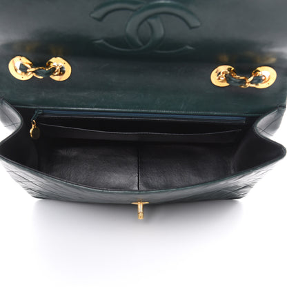Chanel Lambskin Quilted XL Jumbo Single Flap Green 5 of 18