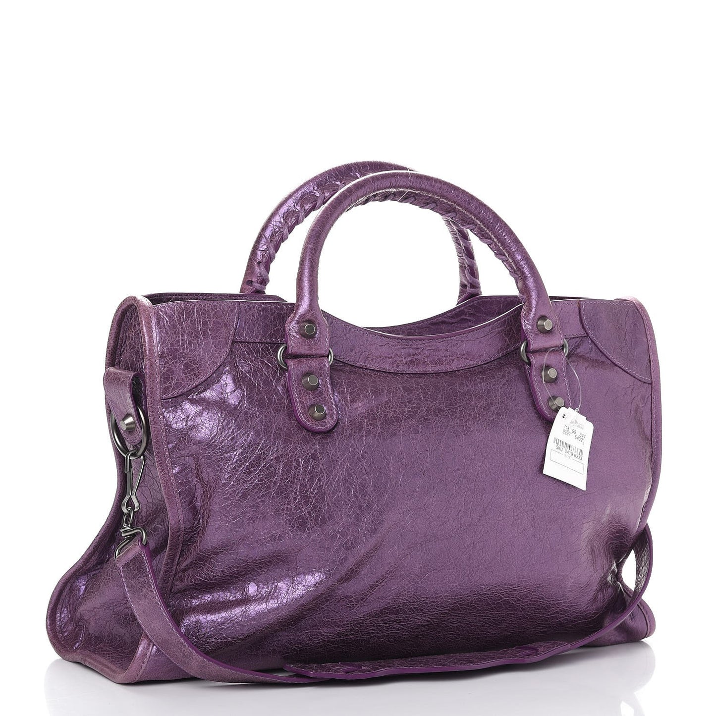 Agneau Classic Hardware City Metallic Purple