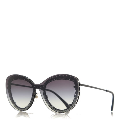 Chanel Acetate Metal Pearl Butterfly Sunglasses 4236-H Black 1 of 9