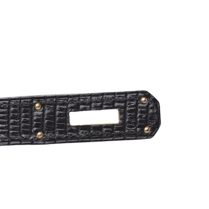 Hermes Lizard Kelly Sellier 32 Black 10 of 35