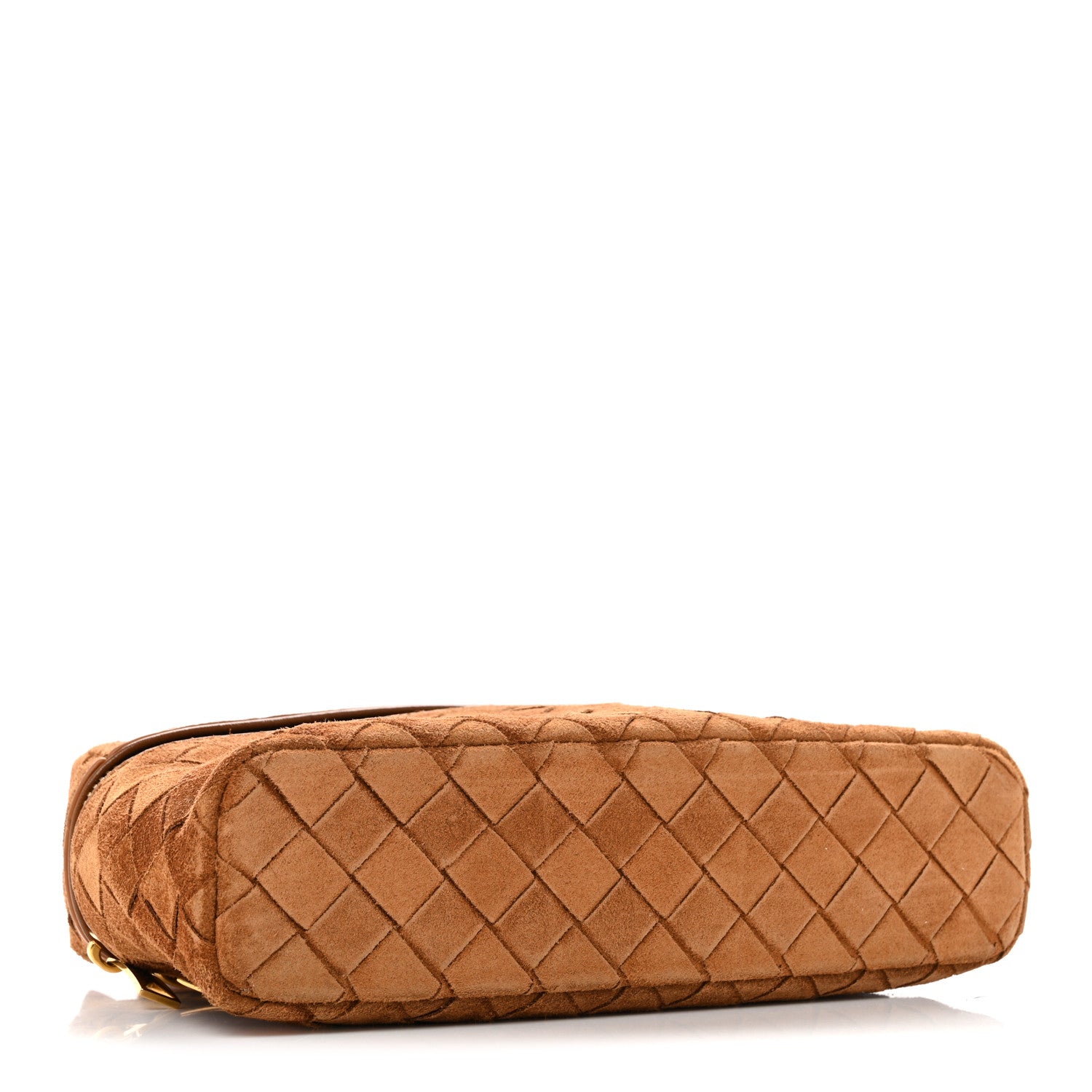 Bottega Veneta Suede Intrecciato Bang Bang Vanity Case Amber 4 of 10