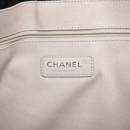 Chanel Glazed Calfskin Small Deauville Tote Black 6 of 7