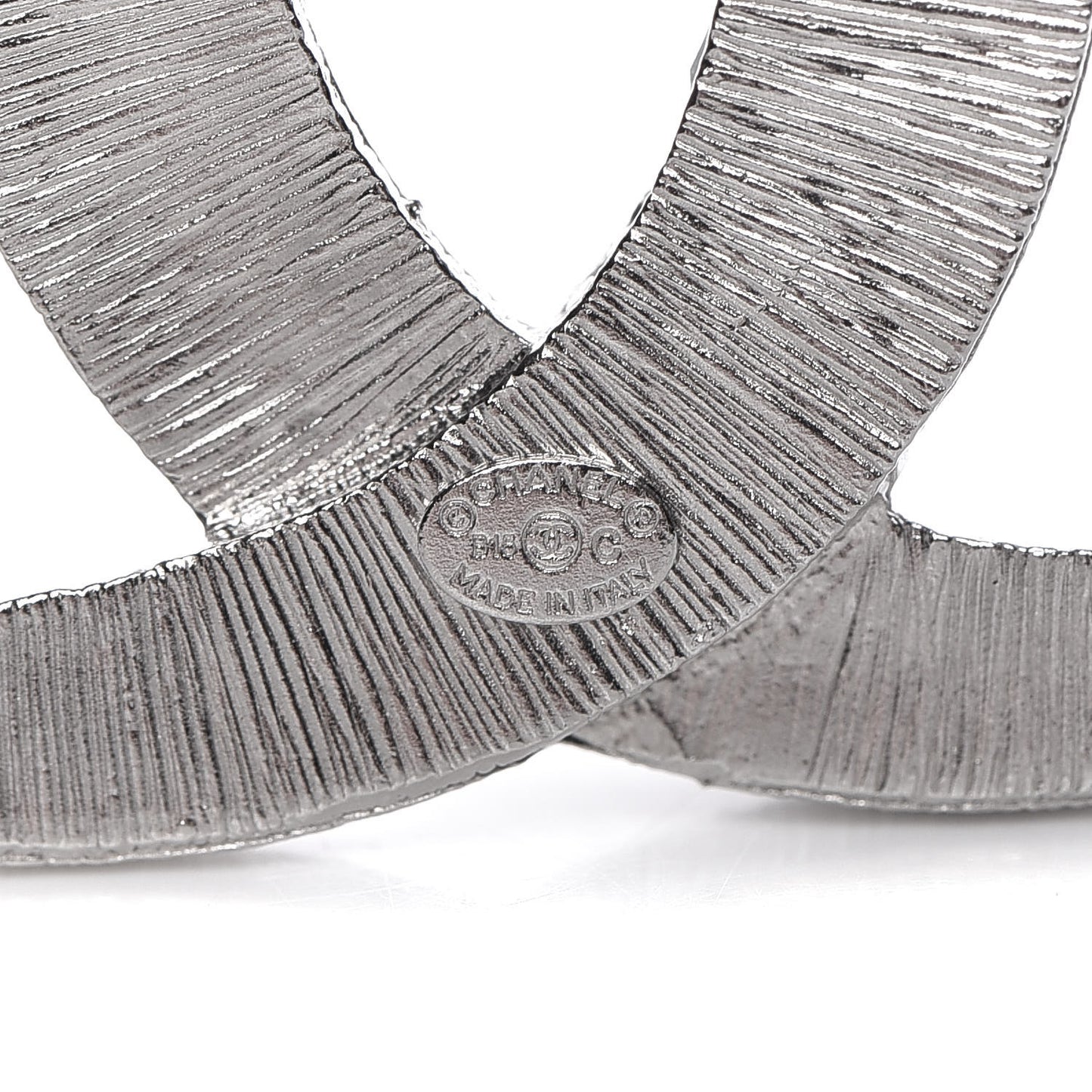 Baguette Crystal Dubai CC Brooch Silver