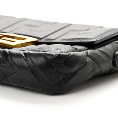 Fendi Nappa FF 1974 Embossed Mini Baguette Black 9 of 9