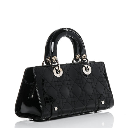 Christian Dior Patent Cannage Stitched Small East West Lady Dior Black 3 of 6
