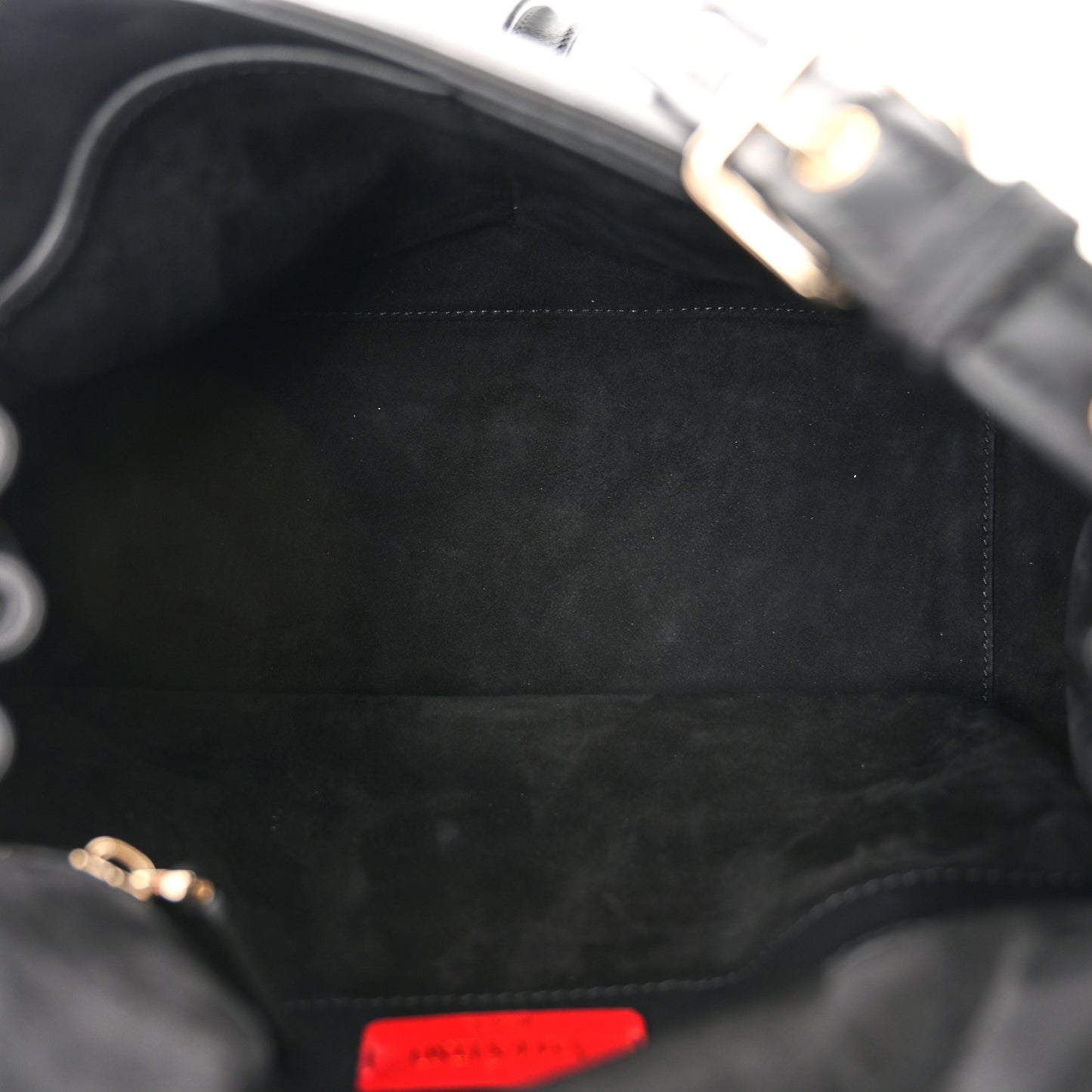 Lambskin Snakeskin Bloomy Crossbody Bag Black