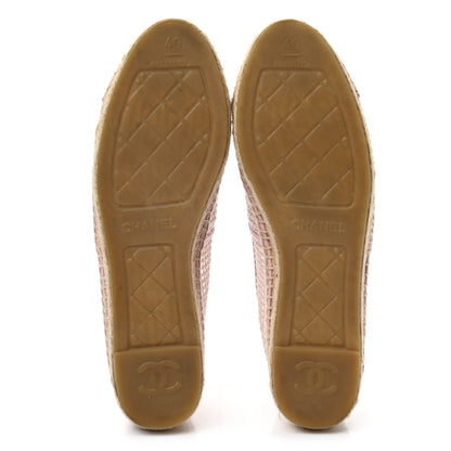 Chanel Mesh Lambskin CC Espadrilles 40 Light Pink Beige 14 of 30