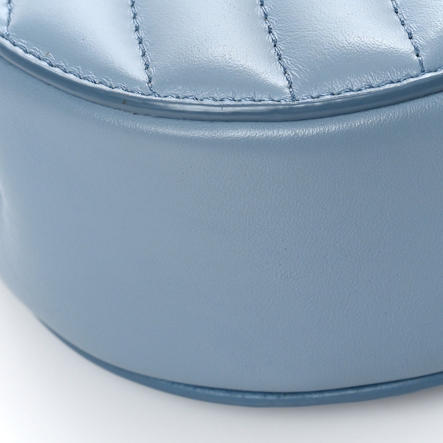 Calfskin Quilted Mini Drew Bijou Shoulder Bag Washed Blue