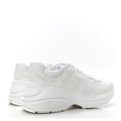 Gucci GG Supreme Monogram Womens Rhyton Sneakers 37 White 4 of 8