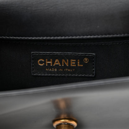 Chanel Glazed Calfskin Small Boy Flap Black 5 of 8