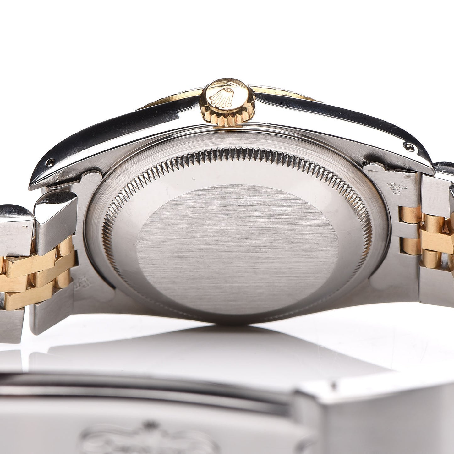 Stainless Steel 18K Yellow Gold Diamond 36mm Oyster Perpetual Datejust Watch Blue 16233