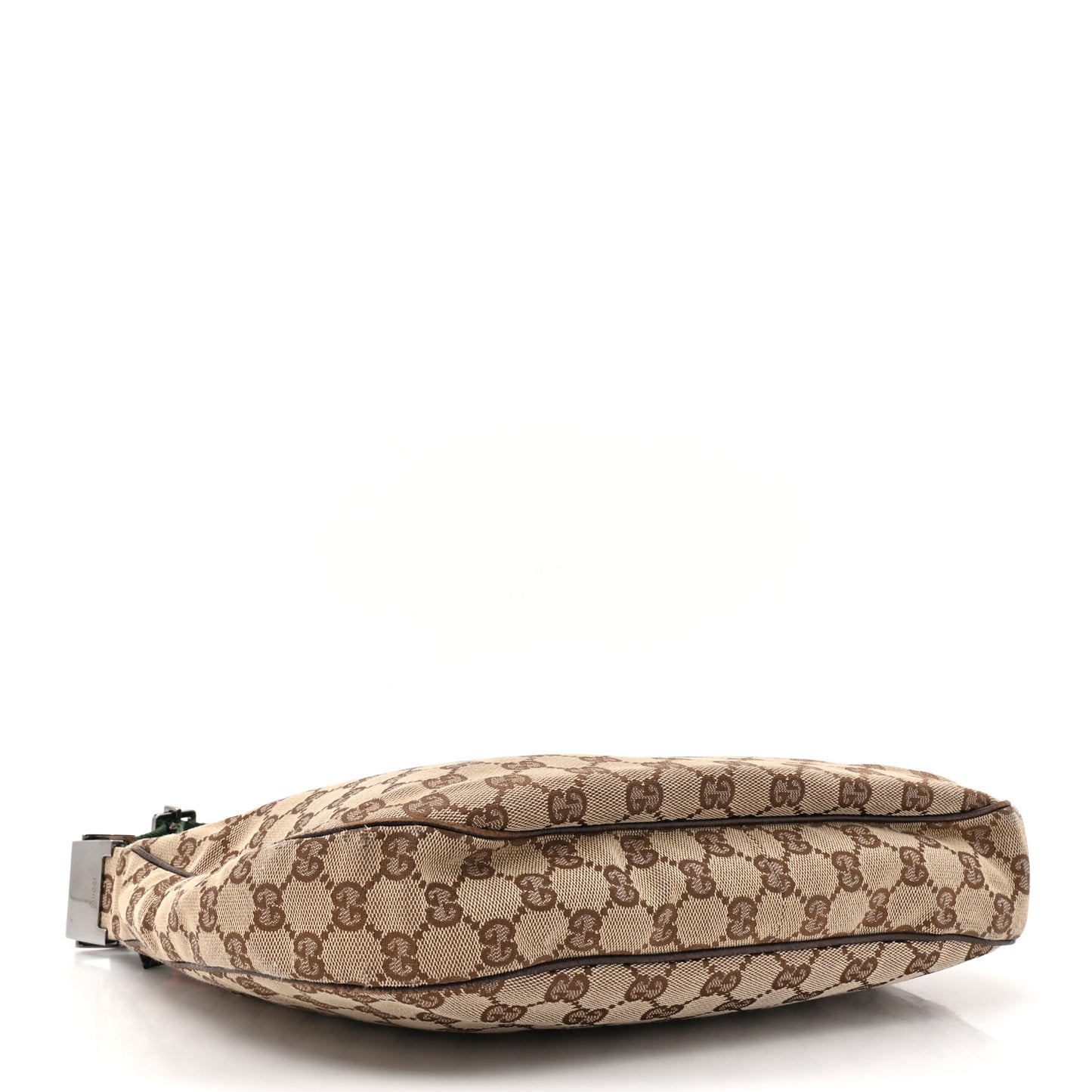 Monogram Web Medium Half Moon Hobo Dark Brown