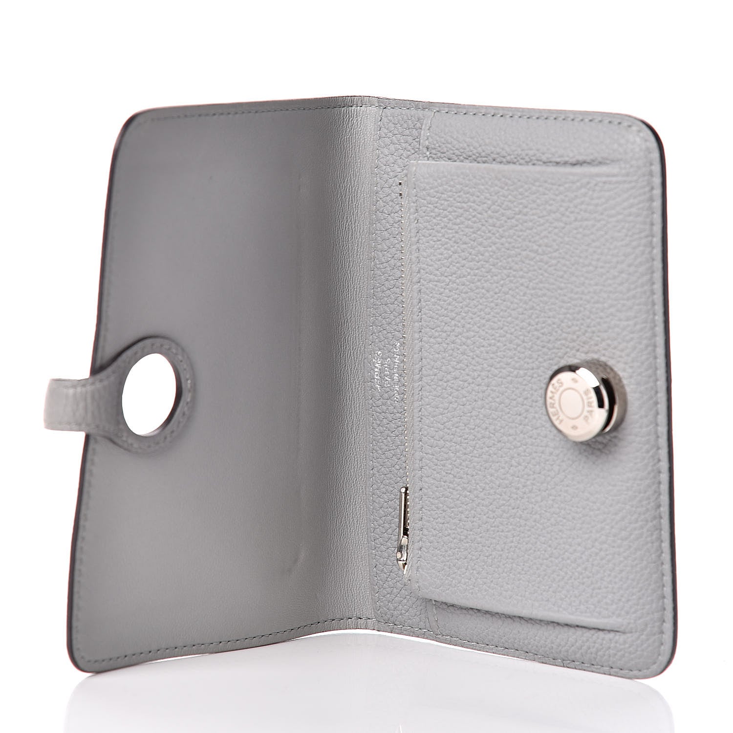 Hermes Togo Dogon Compact Wallet Bleu Glacier 6 of 10