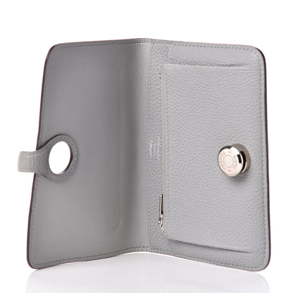 Hermes Togo Dogon Compact Wallet Bleu Glacier 6 of 10