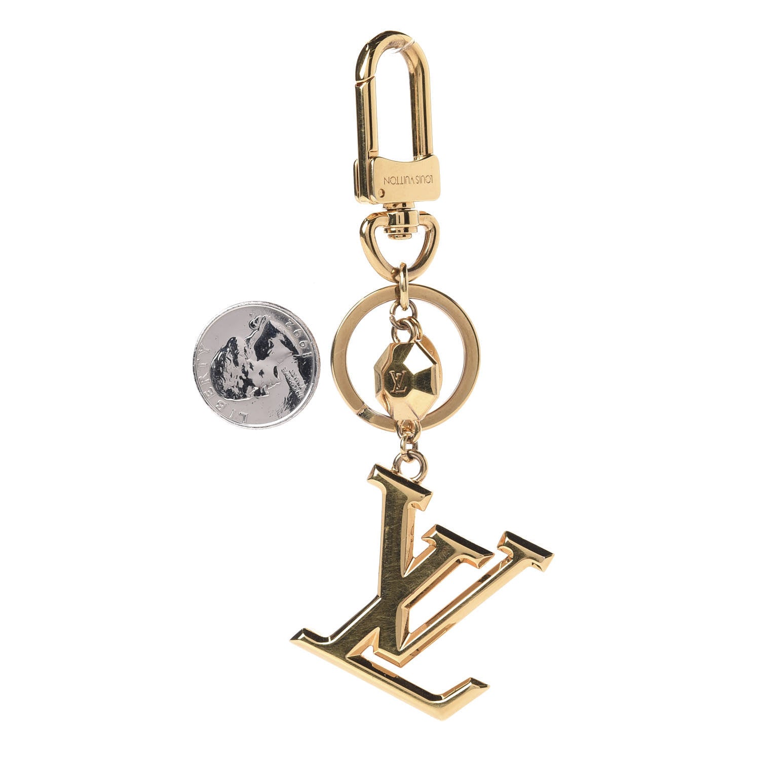Louis Vuitton LV Facettes Bag Charm Key Holder Gold 2 of 5