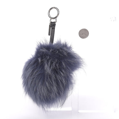 Fendi Fox Mink Rabbit Fur Vitello Flamingo Kooky Monster Bag Bug Charm Cassis Black Multicolor 2 of 3