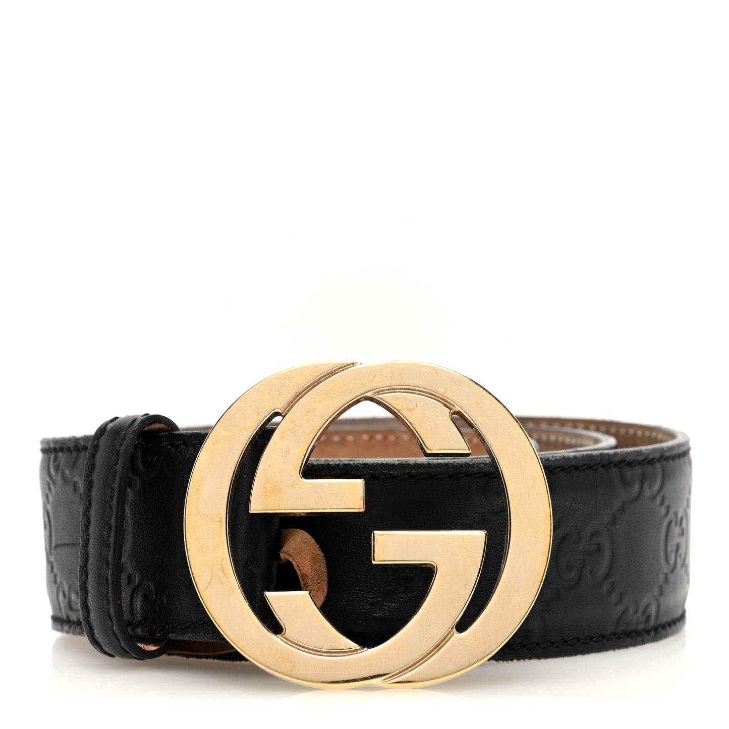 Guccissima Signature Interlocking G 40mm Belt 85 34 Black