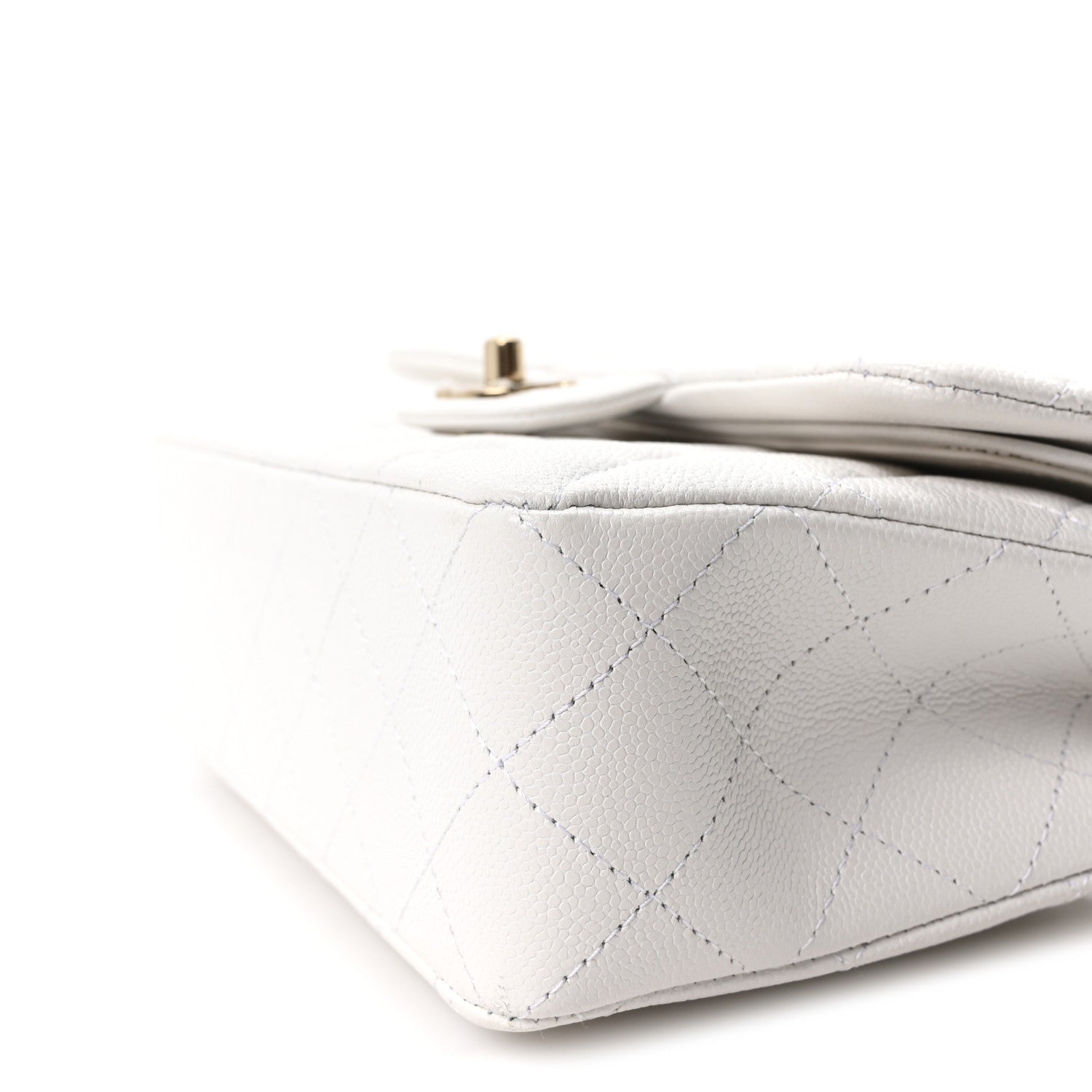 Chanel Caviar Quilted Small Double Flap White 10 of 10