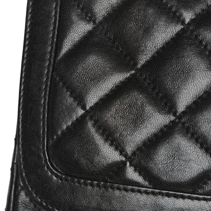 Chanel Lambskin Quilted Medium Double Flap Bag Black 9 of 19