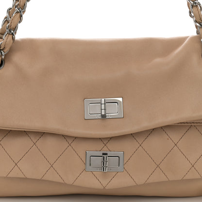 Chanel Lambskin Quilted Large Mademoiselle Double Flap Light Brown 6 of 13