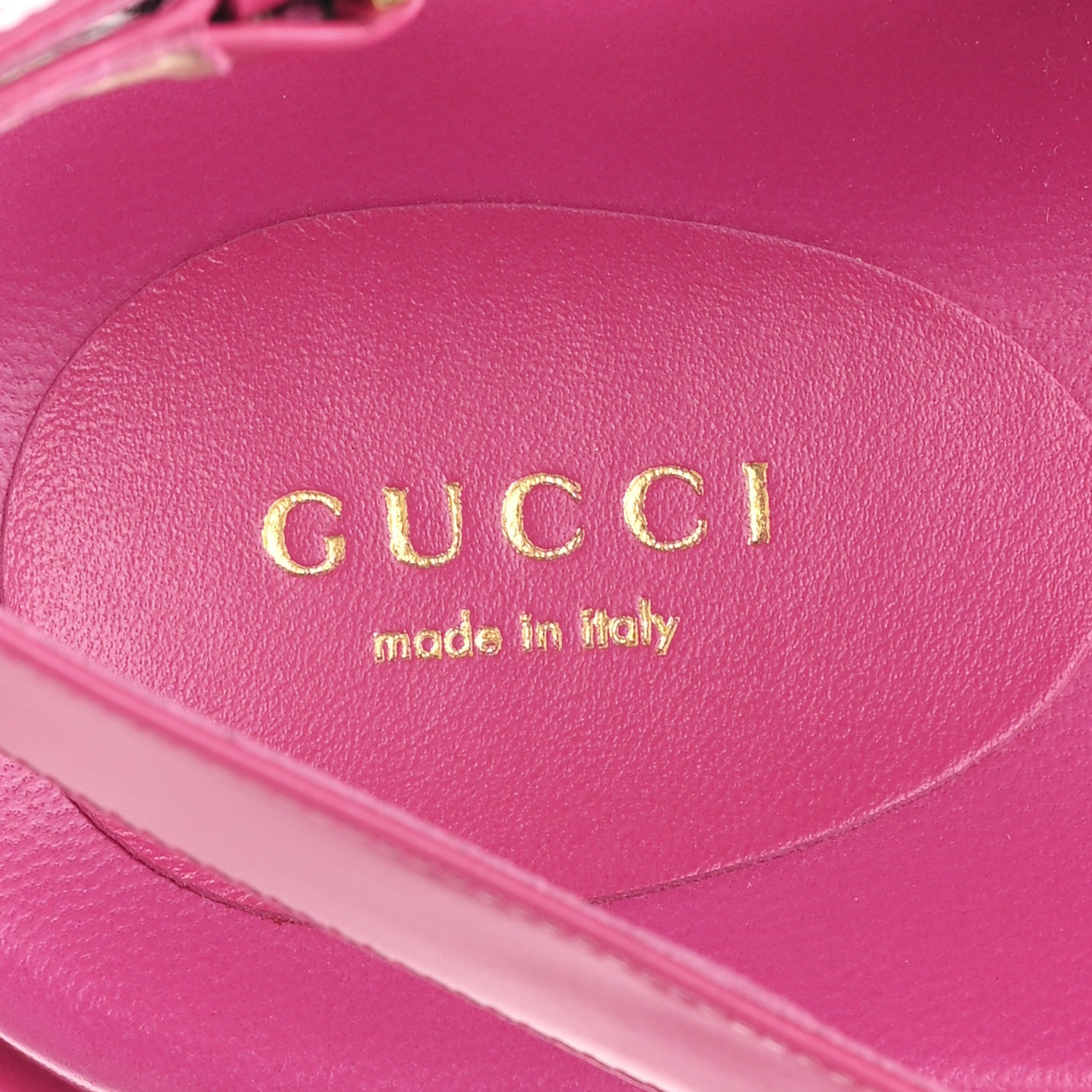 Gucci Calfskin Elizabeth Nappa Charlotte Logo Slingback Sandals 36.5 Fancy Fuchsia 8 of 9