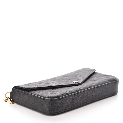 Louis Vuitton Empreinte Pochette Felicie Chain Wallet Black 4 of 10