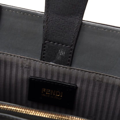 Fendi Vitello Elite Petite 2Jours Tote Grigio Grigio Chiaro 10 of 13