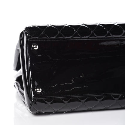 Chanel Patent Quilted Large Just Mademoiselle Bowling Bag Black 5 of 15