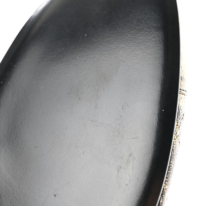 Chanel Laminated Suede Goatskin Cap Toe CC Ballerina Flats 40 Gold 9 of 9