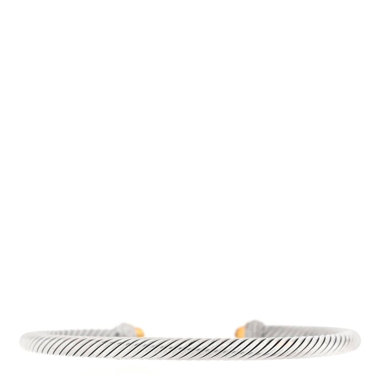 Sterling Silver 18K Yellow Gold Citrine 4mm Cable Classics Bracelet