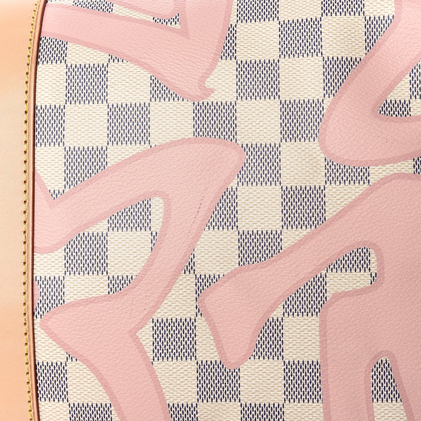 Damier Azur Tahitienne Keepall Bandouliere 50 Rose Ballerine