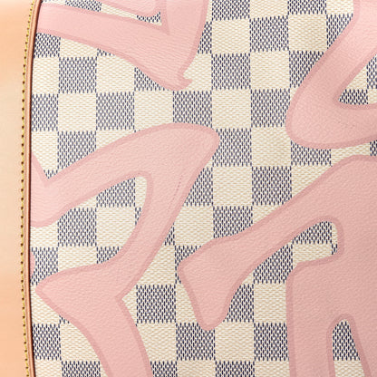 Louis Vuitton Damier Azur Tahitienne Keepall Bandouliere 50 Rose Ballerine 15 of 15