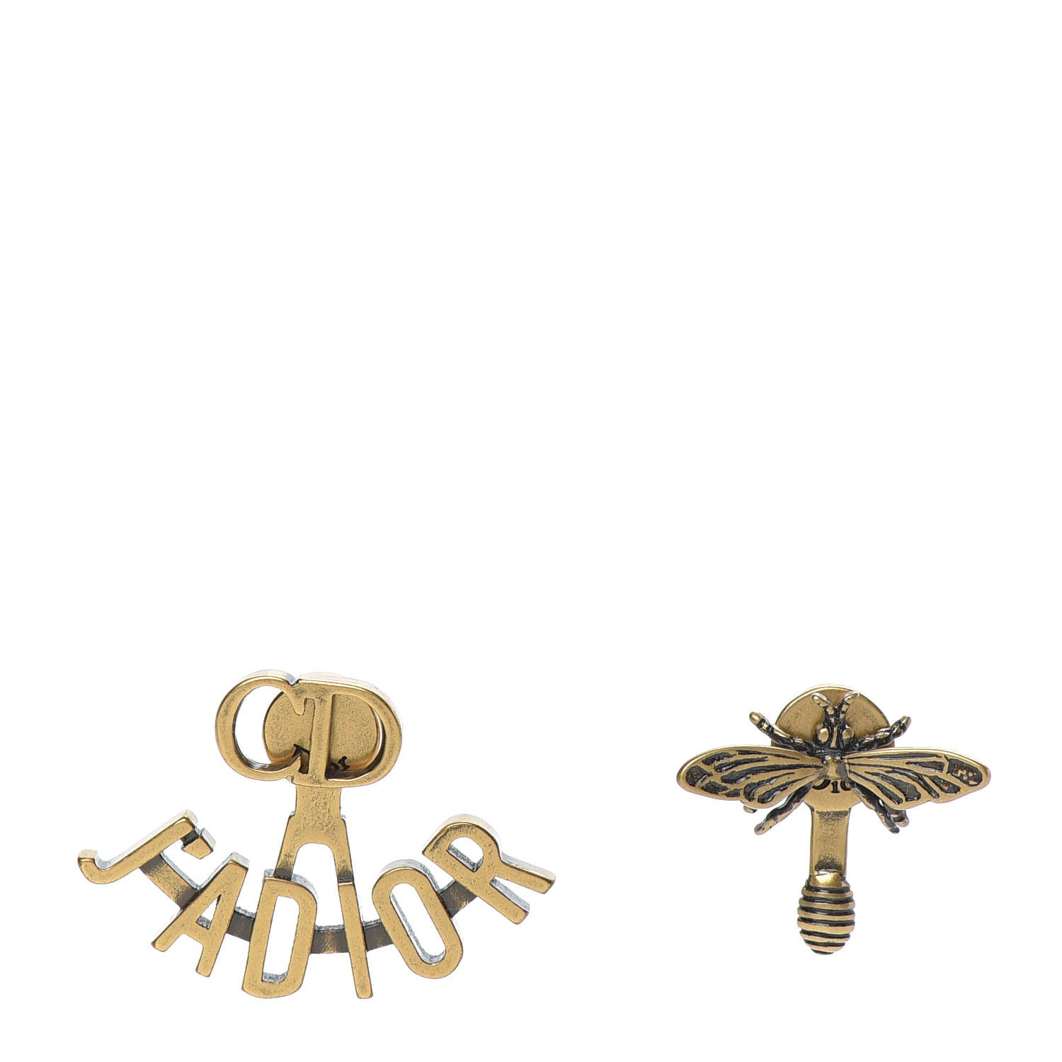 Christian Dior Metal J'Adior Earrings Aged Gold 1 of 3
