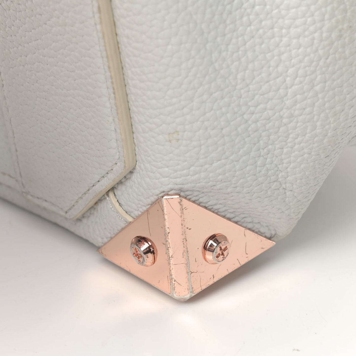 Pebbled Calfskin Small Emile Grey Rose Gold Hardware