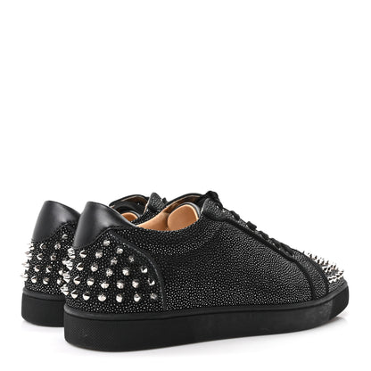 Christian Louboutin Calfskin Mens Louis Junior Spikes Orlato Flat Sneakers 45.5 Black Version Multi 5 of 10